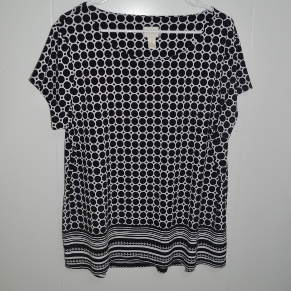 Chicos Print slingy casual shirt sz3 - Picture 6 of 6